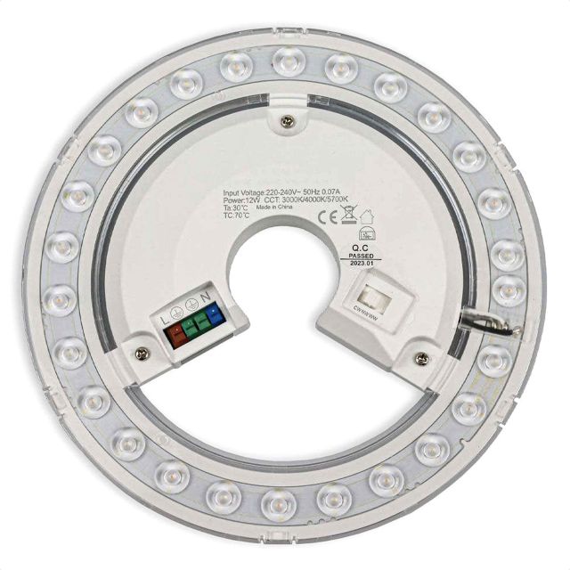 LED Umrüstplatine 190mm, 11W, ColorSwitch 3000/4000/6000K, 160 lm/W, mit Magnet, dimmbar