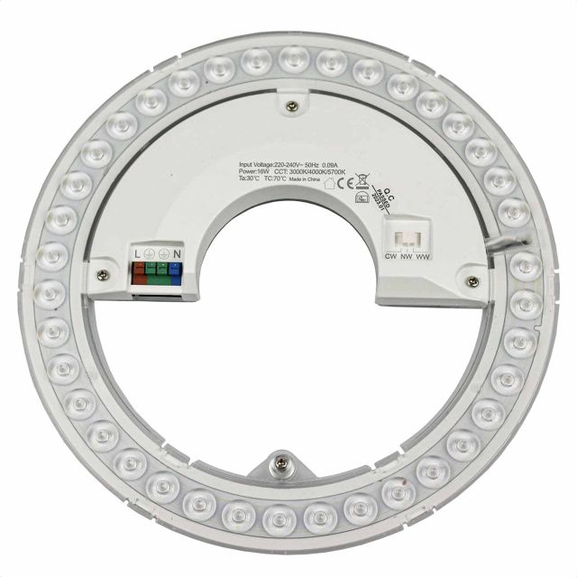 LED Umrüstplatine 227mm, 15W, ColorSwitch 3000/4000/6000K, 160 lm/W, mit Magnet, dimmbar