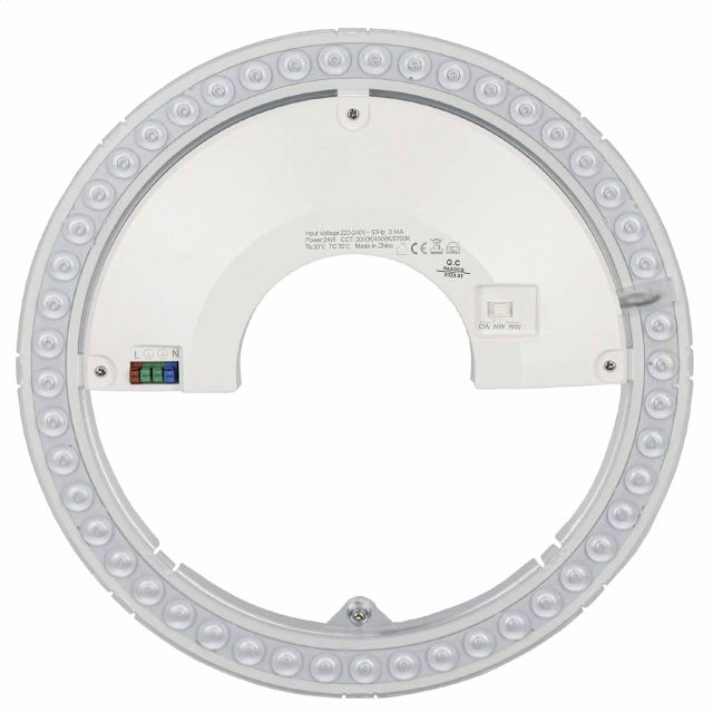 LED Umrüstplatine 297mm, 24W, ColorSwitch 3000/4000/6000K, 160 lm/W, mit Magnet, dimmbar