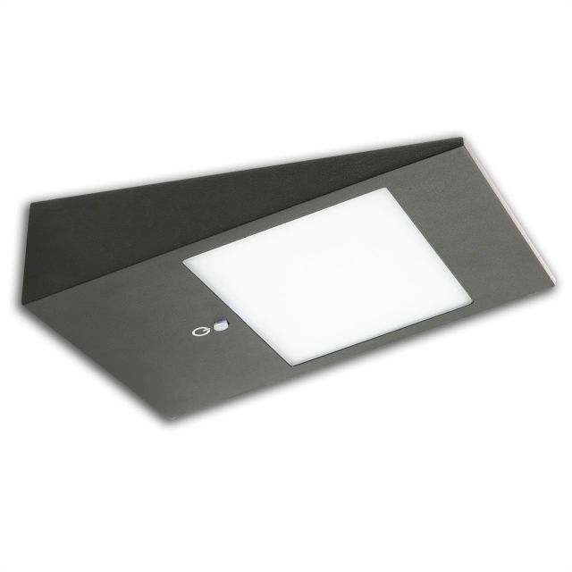 LED Solar Wandleuchte, 2W, 3000K, IP54, mit HF-Bewegungs- u. Helligkeitssensor