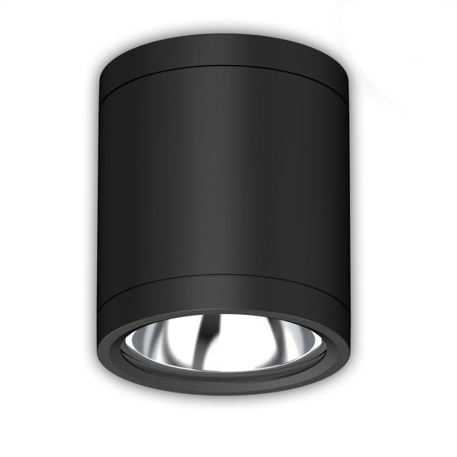LED Deckenaufbaustrahler, schwarz, 10W, ColorSwitch 3000/4000/5000K, IP65, dimmbar