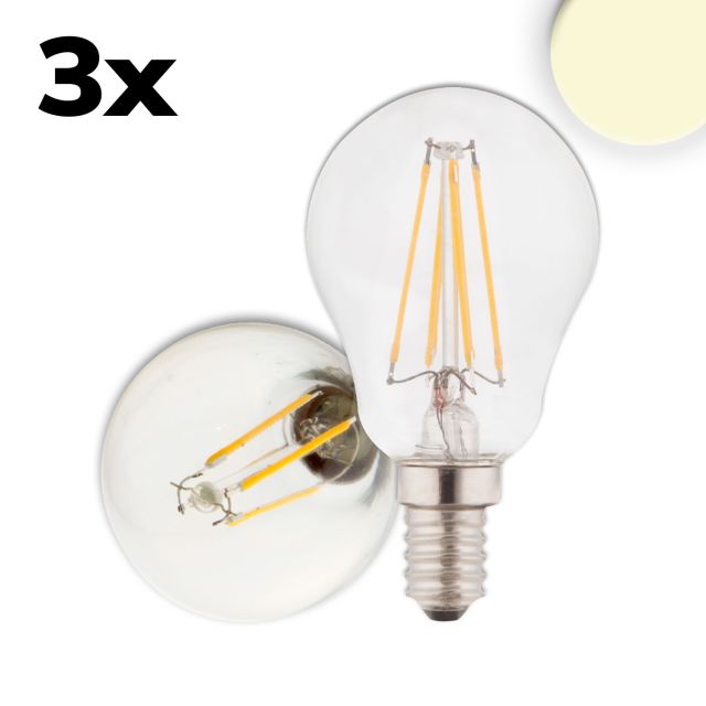 LED E14 Retro Illu, kalr, 4W, 3 STK