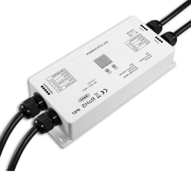 DALI DT81 Adresse Universal Push-Dim PWM-Dimmer, IP67, 4 Kanal, 12-36V 4x5A, 48V 4x3A
