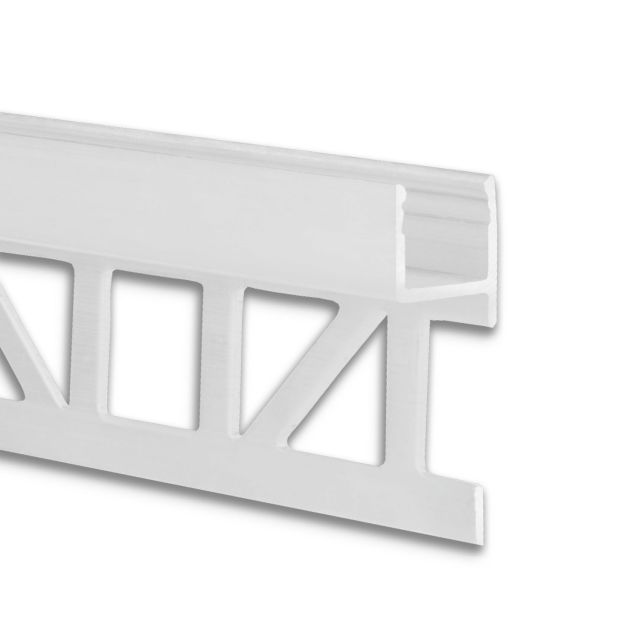LED Fliesenprofil Wand8, Aluminium weiß RAL 9003, 200cm