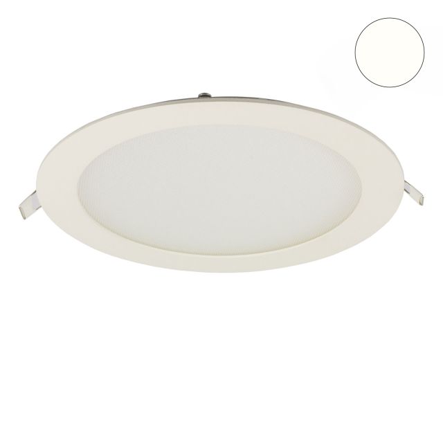 LED Downlight Ultraflach, weiß, 18W, rund, 4000K, CRI90, blendungsreduziert, dimmbar