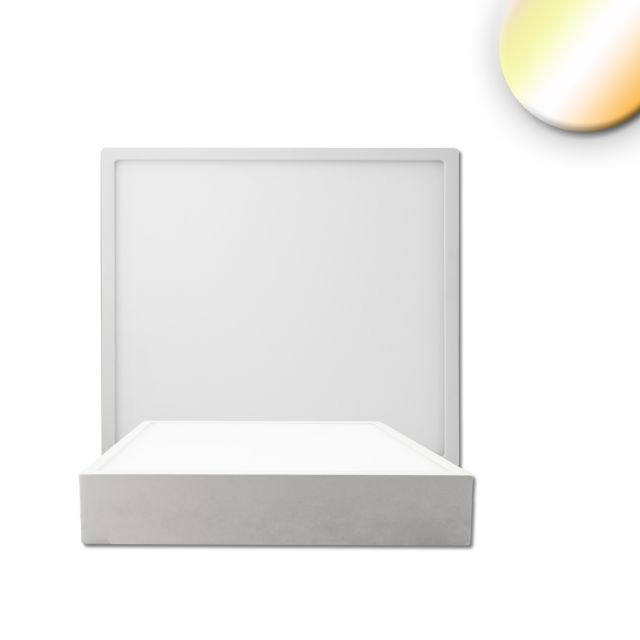 LED Deckenleuchte Pro, weiß, 8W, eckig, ColorSwitch 2700/3000/4000K, dimmbar