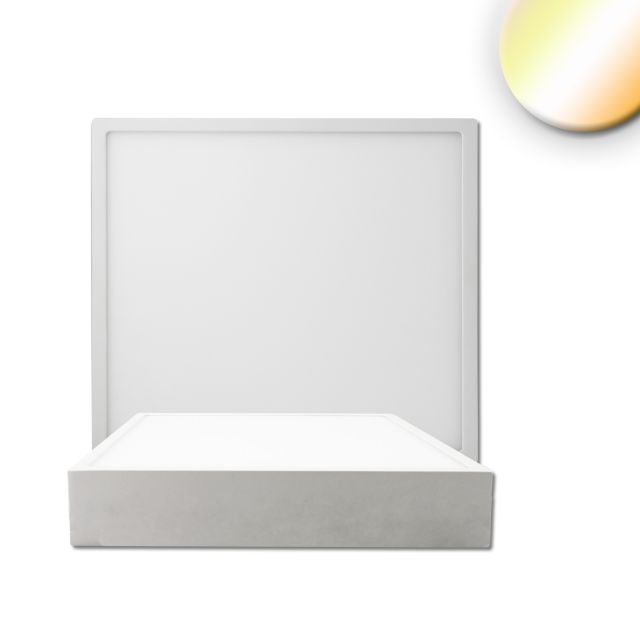 LED Deckenleuchte Pro, weiß, 15W, eckig, ColorSwitch 2700/3000/4000K, dimmbar