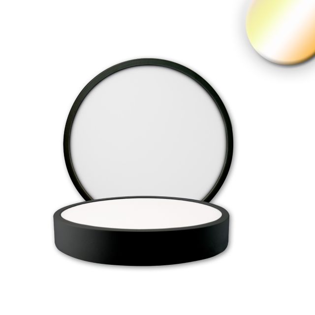 LED Deckenleuchte Pro, schwarz, 8W, rund, ColorSwitch 2700/3000/4000K, dimmbar