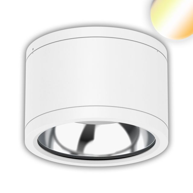 LED Deckenaufbaustrahler, weiß, 25W, ColorSwitch 3000/4000/5000K, IP65, dimmbar