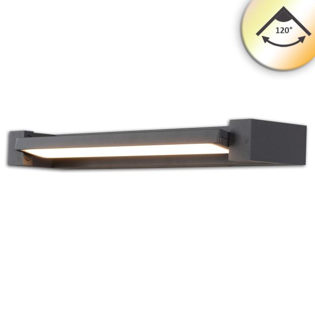 LED Wand/Spiegelleuchte schwenkbar, schwarz, 20W, ColorSwitch 2700/3000/4000K