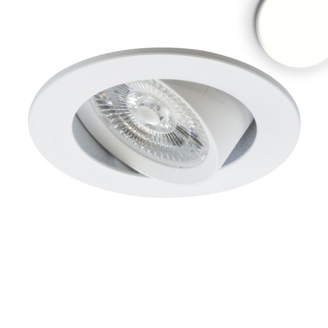 LED Einbauleuchte Slim68 MiniAMP weiß, rund, 8W, 24V DC, neutralweiß