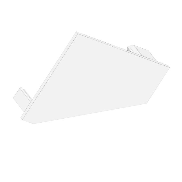 Endkappe EC110R weiß, rechts, für Eckprofil ANGLE18, 1 STK
