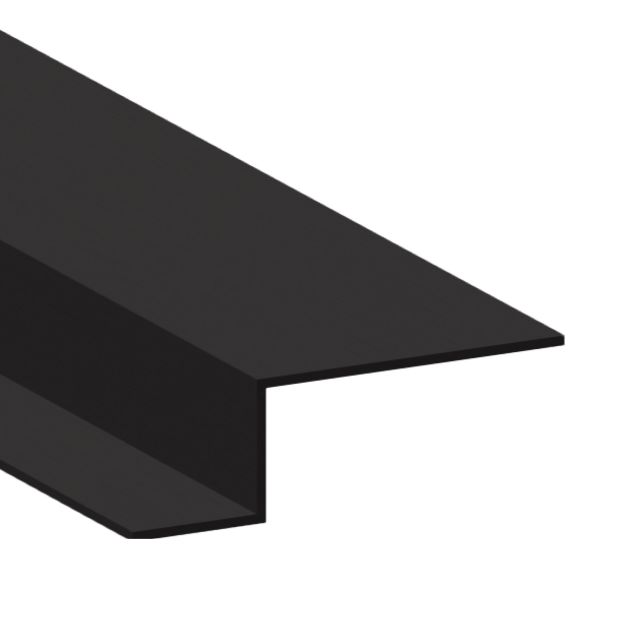 LED Trockenbauprofil S-Profil12, Aluminium schwarz RAL 9005, 200cm