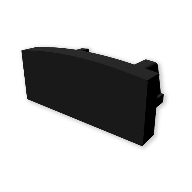 Endkappe EC223 schwarz, für Aufbauprofil Micro-Alu10, 1 STK