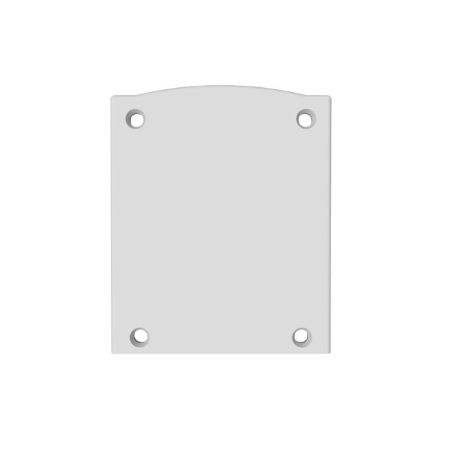 Endkappe EC116 weiß, halbrund, für Leuchtenprofile Lampe30, - Up&Down, 2 STK, inkl. Schrauben