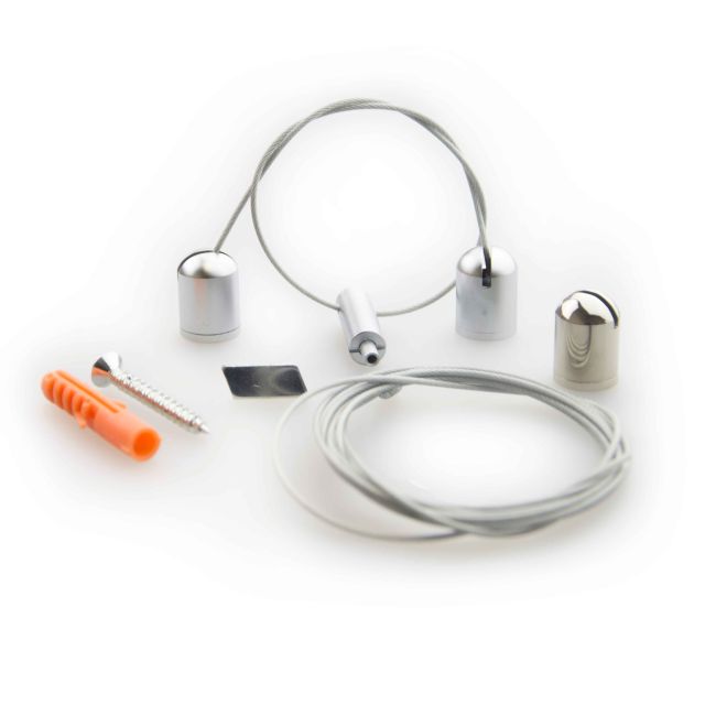 Seilabhängung Z04, für Lampe30 Up&Down, bis 300cm, 2 STK, inkl. Befestigungsmaterial