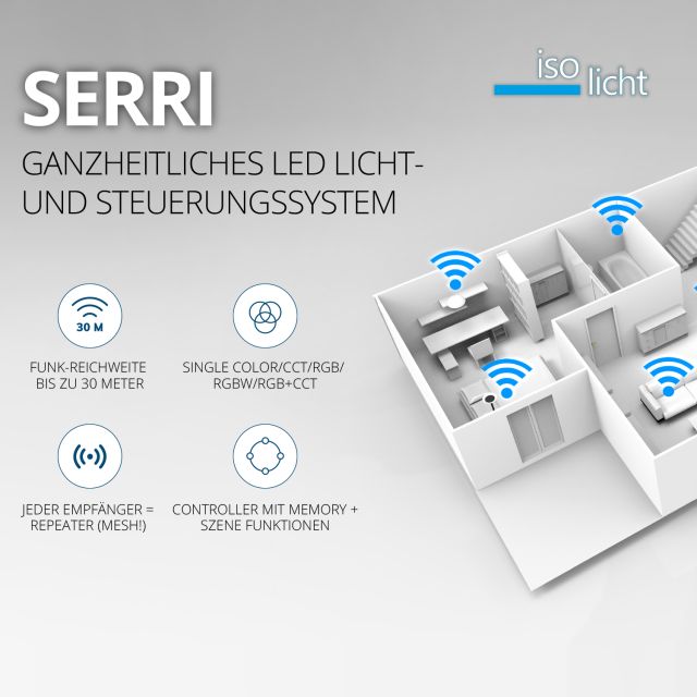 SERRI  Wifi-Bridge Controller inkl. Android/iOS App, 5-24V DC/5V Micro-USB