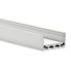 LED Aufbauprofil Mini 24 Aluminium flach eloxiert, 200cm