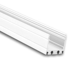 LED Aufbauprofil MAXI 16 Aluminium weiß pulverbeschichtet, RAL9010, 200cm
