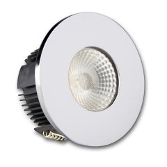 LED Einbaustrahler IP65 für GU10 Leuchtmittel inkl. Cover rund, chrom