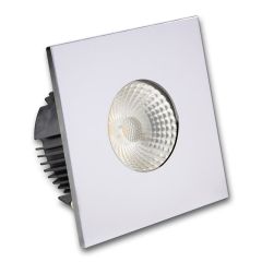 LED Einbaustrahler IP65 für GU10 Leuchtmittel inkl. Cover eckig, chrom