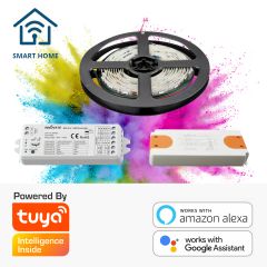 LED SMART HOME Streifen 2M SET 24V, RGB, 14,4W/m inkl. Trafo + WIFI TUYA Controller