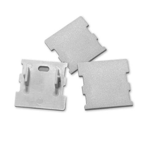 Endkappen-Set für LED Profil HR-Line befahrbar, Kunststoff, 3 STK