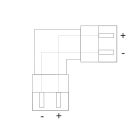 Flexband Clip-ECK-Verbinder 2-polig, weiss für Breite 10mm