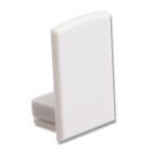 Endkappe EC16 für Aufbauprofil Micro 12 ohne Kabelausgang, PVC, grauweiß