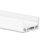 Profi LED Aufbauprofil Mini 24 flach weiss, Aluminium pulverbeschichtet, 200cm