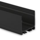 Profi LED Aufbauprofil Maxi 24 schwarz, Aluminium pulverbeschichtet, 200cm