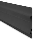 LED Trockenbauprofil Single Curve, Aluminium schwarz RAL 9005, 200cm