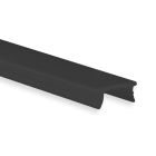 Abdeckung 34 schwarz/matt, 200cm, für Aufbau-/Fliesenprofile Mini8, Wand8, Wand10