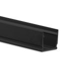 LED Aufbauprofil Mini10, Aluminium schwarz RAL 9005, 200cm