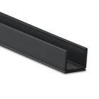 LED Aufbauprofil Mini6, Aluminium schwarz RAL 9005, 200cm