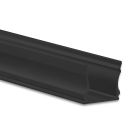 LED Aufbauprofil Mini12 S, Aluminium schwarz RAL 9005, 200cm