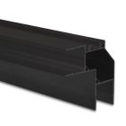 LED Leuchtenprofil Hide Corner, Aluminium schwarz RAL 9005, 200cm