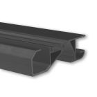 LED Sockelleistenprofil Hide Low, Aluminium schwarz RAL 9005, 200cm