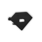 Endkappe EC97 schwarz, mit Kabeldurchführung, für Eckprofil Mini11n, 1 STK