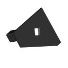 Endkappe EC111R schwarz, rechts, mit Kabeldurchführung für Eckprofil ANGLE18, 1 STK