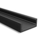 LED Aufbauprofil Micro-Alu10, Aluminium schwarz RAL 9005, 200cm