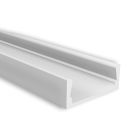 LED Aufbauprofil Micro-Alu10, Aluminium weiß RAL 9010, 200cm