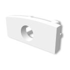 Endkappe EC224 weiß, mit Kabeldurchführung, für Aufbauprofil Micro-Alu10, 1 STK