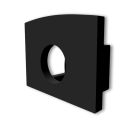 Endkappe EC226 schwarz, mit Kabeldurchführung, für Aufbauprofil Pds4-Alu, 1 STK