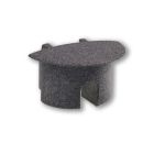 Endkappe EC232, rund, mit Kabeldurchführung, für Einbauprofil Pds4-Alu, 1 STK