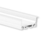 LED Einbauprofil Mini24 Flach, Aluminium weiß RAL 9010, 200cm