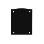 Endkappe EC116 schwarz, halbrund, für Leuchtenprofile Lampe30, - Up& Down, 2 STK, inkl. Schrauben