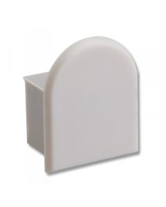Endkappe EC19 für Aufbauprofil Micro 12, ohne Kabelausgang, PVC, grauweiß