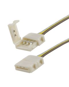 Flexband Clip-Kabelanschluss 3-polig, weiss für Breite 10mm