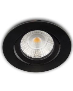LED Einbaustrahler rund, Alu schwarz, für GU10/MR16 Leuchtmittel